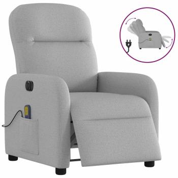 ARDEBO.de - Massagesessel Elektrisch Wolkengrau Stoff