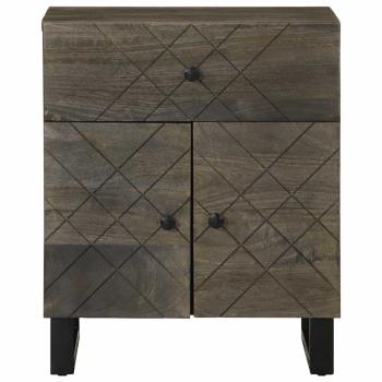 Nachttisch Schwarz 50x33x60 cm Massivholz Mango