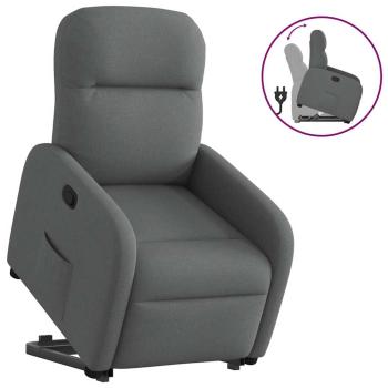 ARDEBO.de - Relaxsessel mit Aufstehhilfe Dunkelgrau Stoff
