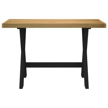 Schreibtisch NOAIN X-Form-Beine 120x50x75 cm Massivholz Kiefer