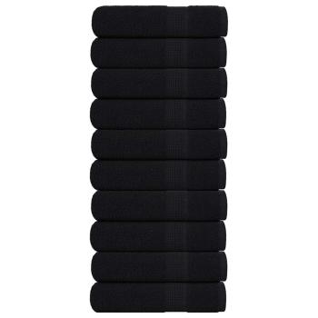 ARDEBO.de - Badetücher FROGN 10 Stk. Schwarz 100x150 cm 360 g/m²