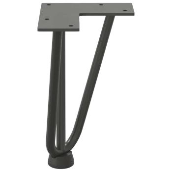 Haarnadelbeine für Couchtisch 4 Stk. Anthrazit 20 cm Massivstahl