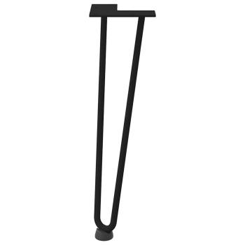 Haarnadelbeine für Couchtisch 4 Stk. Schwarz 42 cm Massivstahl