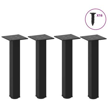 ARDEBO.de - Couchtischbeine 4 Stk. Schwarz 30-32 cm Stahl
