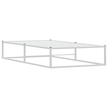Bettgestell ohne Matratze Weiß 100x200 cm Metall