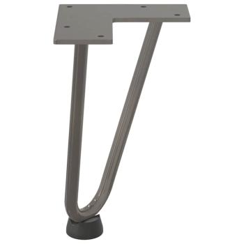 Haarnadelbeine für Couchtisch 4 Stk. Naturstahl 20 cm Massivstahl
