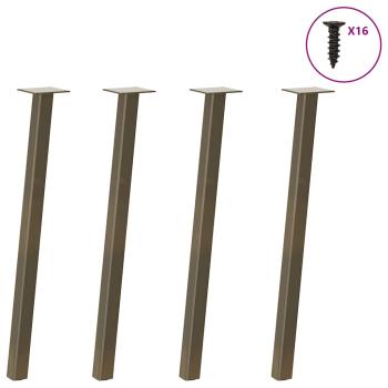 ARDEBO.de - Konsolentischbeine 4 Stk. Naturstahl 72 cm Stahl