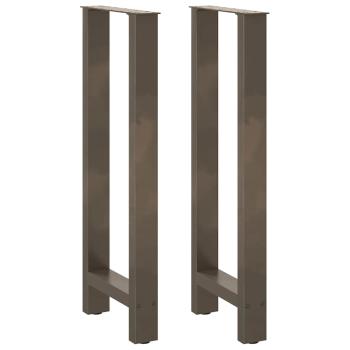 ARDEBO.de - Bartischbeine Naturstahl 2 Stk. 50x(100-101) cm Stahl