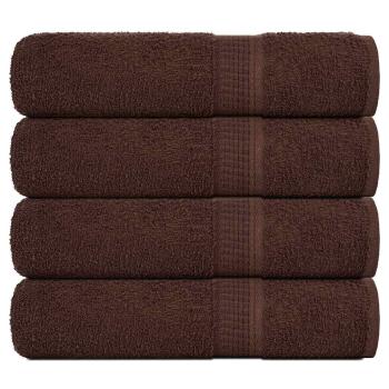 ARDEBO.de - Badetücher FROGN 4 Stk. Braun 100x150 cm 360 g/m²