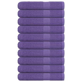 ARDEBO.de - Saunatücher FROGN 10 Stk. Lila 80x200 cm 360 g/m²