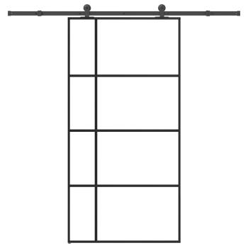 ARDEBO.de - Schiebetür mit Beschlag 102,5x205 cm ESG-Glas & Aluminium