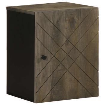 ARDEBO.de - Bad-Wandschrank Schwarz 38x33x48 cm Massivholz Mango
