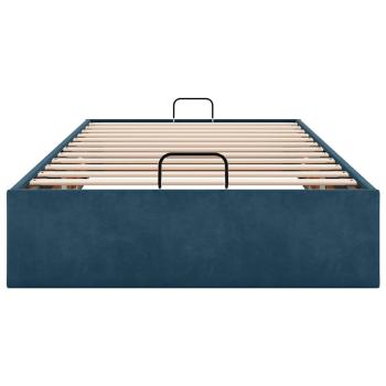 Ottoman-Bett ohne Matratze Dunkelblau 80x200 cm Samt