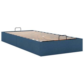 Ottoman-Bett ohne Matratze Blau 90x190 cm Stoff