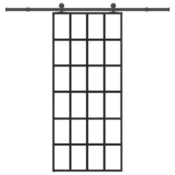 ARDEBO.de - Schiebetür mit Beschlag 90x205 cm ESG-Glas & Aluminium