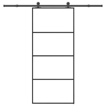 ARDEBO.de - Schiebetür mit Beschlag 90x205 cm ESG-Glas & Aluminium