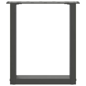 Couchtischbeine U-Form 2 Stk. Anthrazit 38x(42-43) cm Stahl