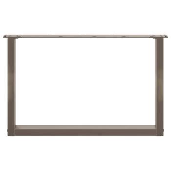 Couchtischbeine U-Form 2 Stk. Naturstahl 60x(42-43) cm Stahl
