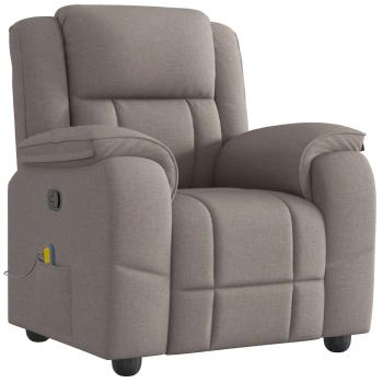 Massagesessel Taupe Stoff