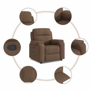 Relaxsessel Braun Stoff