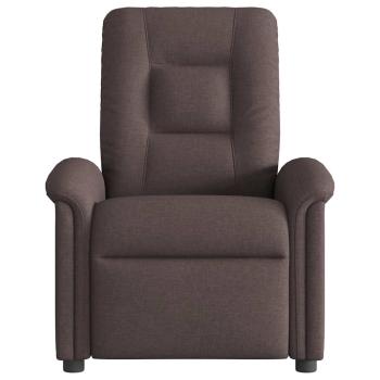 Massagesessel Dunkelbraun Stoff