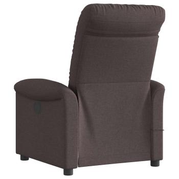 Massagesessel Dunkelbraun Stoff