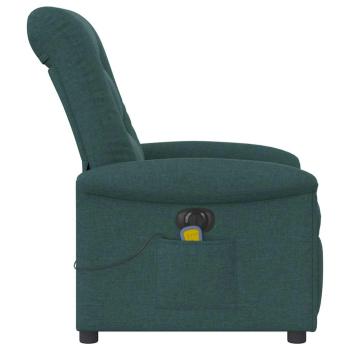 Massagesessel Elektrisch Dunkelgr?n Stoff