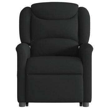 Massagesessel mit Aufstehhilfe Schwarz Stoff