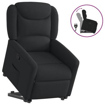 ARDEBO.de - Relaxsessel mit Aufstehhilfe Schwarz Stoff