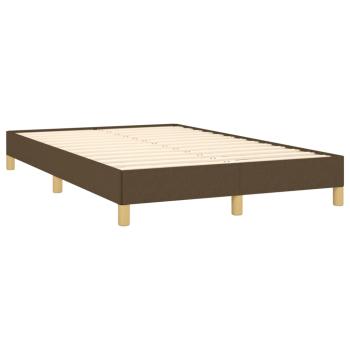 Bettgestell ohne Matratze Dunkelbraun 120x190 cm Stoff