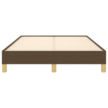 Bettgestell ohne Matratze Dunkelbraun 120x190 cm Stoff