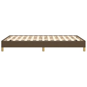 Bettgestell ohne Matratze Dunkelbraun 120x190 cm Stoff