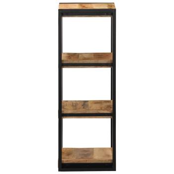 Wandregal 35x35x100 cm Raues Massivholz Mango