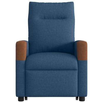 Massagesessel mit Aufstehhilfe Blau Stoff