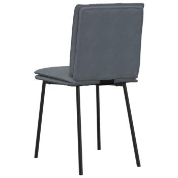 Esszimmerst?hle 2 Stk. Dunkelgrau Samt