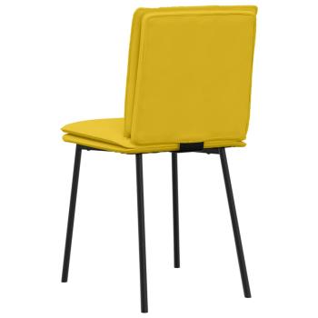 Esszimmerstühle 2 Stk. Gelb Samt