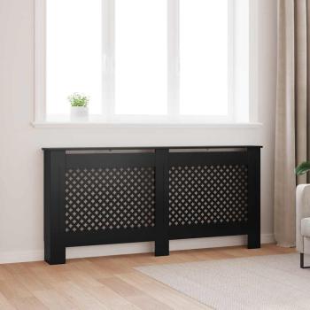 ARDEBO.de - Heizkörperverkleidung Schwarz 172x19x81,5 cm MDF