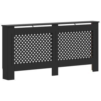 Heizkörperverkleidung Schwarz 172x19x81,5 cm MDF