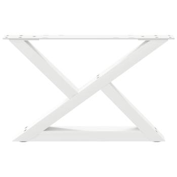 Couchtischbeine 2 Stk. Weiß 60x(30-31,3) cm Stahl
