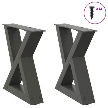 ARDEBO.de - Couchtischbeine 2 Stk. Anthrazit 40x(30-31,3) cm Stahl