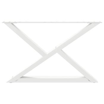 Couchtischbeine 2 Stk. Weiß 70x(42-43,3) cm Stahl