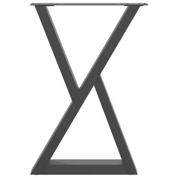 Esstisch Beine 2 Stk. Anthrazit 50x(72-73,3) cm Stahl