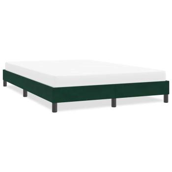 ARDEBO.de - Bettgestell ohne Matratze Dunkelgrün 140x220 cm Samt