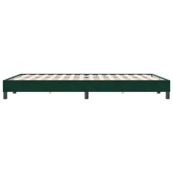 Bettgestell ohne Matratze Dunkelgrün 140x220 cm Samt