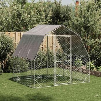 ARDEBO.de - Hühnerstall mit Dach 2,5x2x2,25 m Verzinkter Stahl