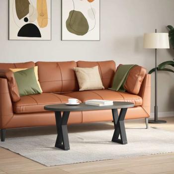 ARDEBO.de - Couchtischbeine 2 Stk. Schwarz 28x(42-43,3) cm Stahl