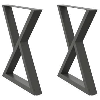 Esstisch Beine 2 Stück Anthrazit 80x(72-73,3) cm Stahl