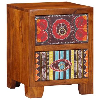 Nachttisch 35x35x45 cm Massivholz Akazie