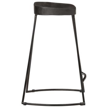Barhocker 2 Stk. Schwarz 45x40x62 cm Mango Massivholz