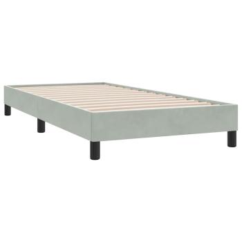 Boxspringbett ohne Matratze Hellgrau 90x210 cm Samt